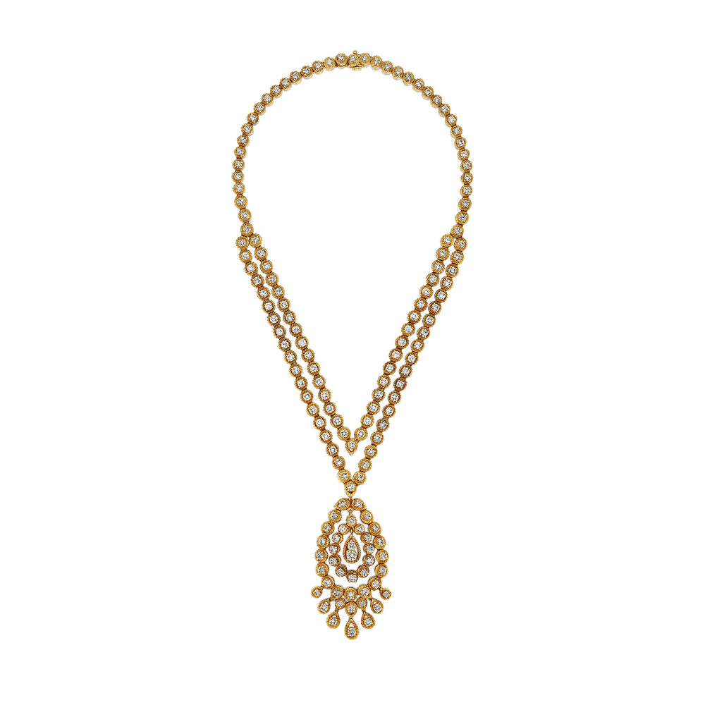 
                      
                        Macklowe Gallery Van Cleef & Arpels Indian-inspired Convertible Diamond Necklace and Pendant Earrings
                      
                    