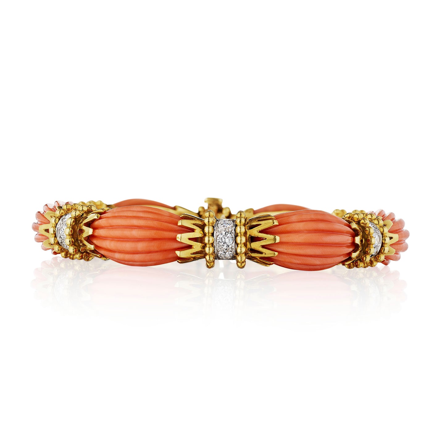 Macklowe Gallery Van Cleef & Arpels Paris Mid-Century Coral Bracelet