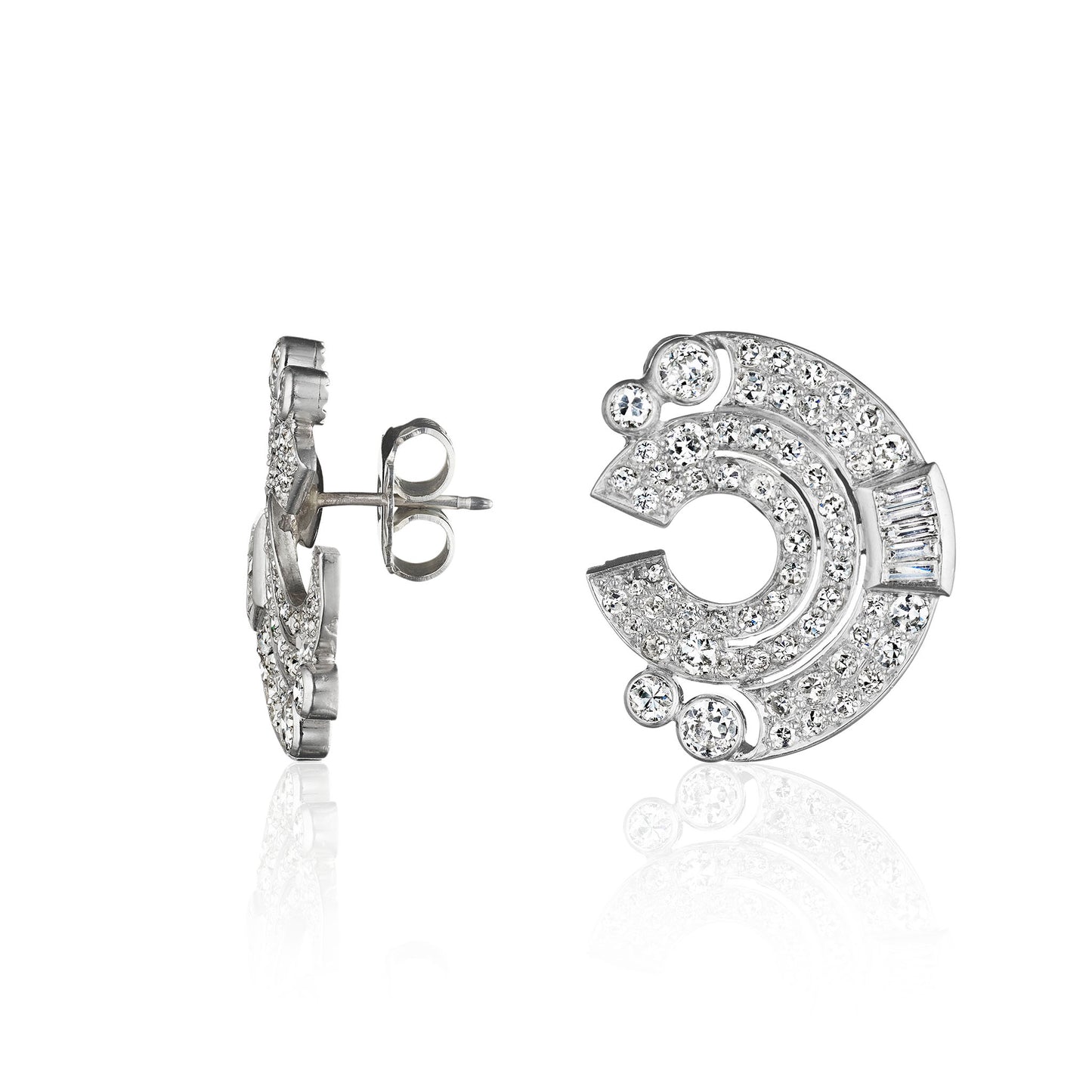 Macklowe Gallery French Art Deco Diamond Earrings