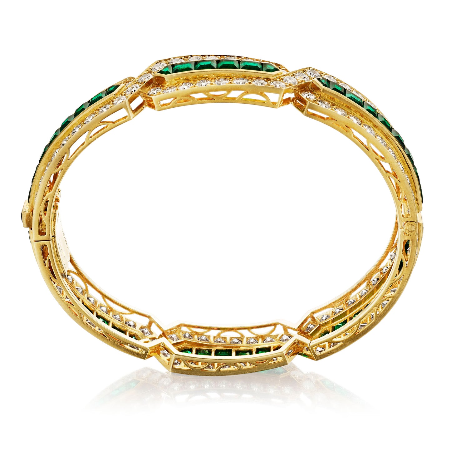 Macklowe Gallery Van Cleef & Arpels Paris Emerald and Diamond Bracelet