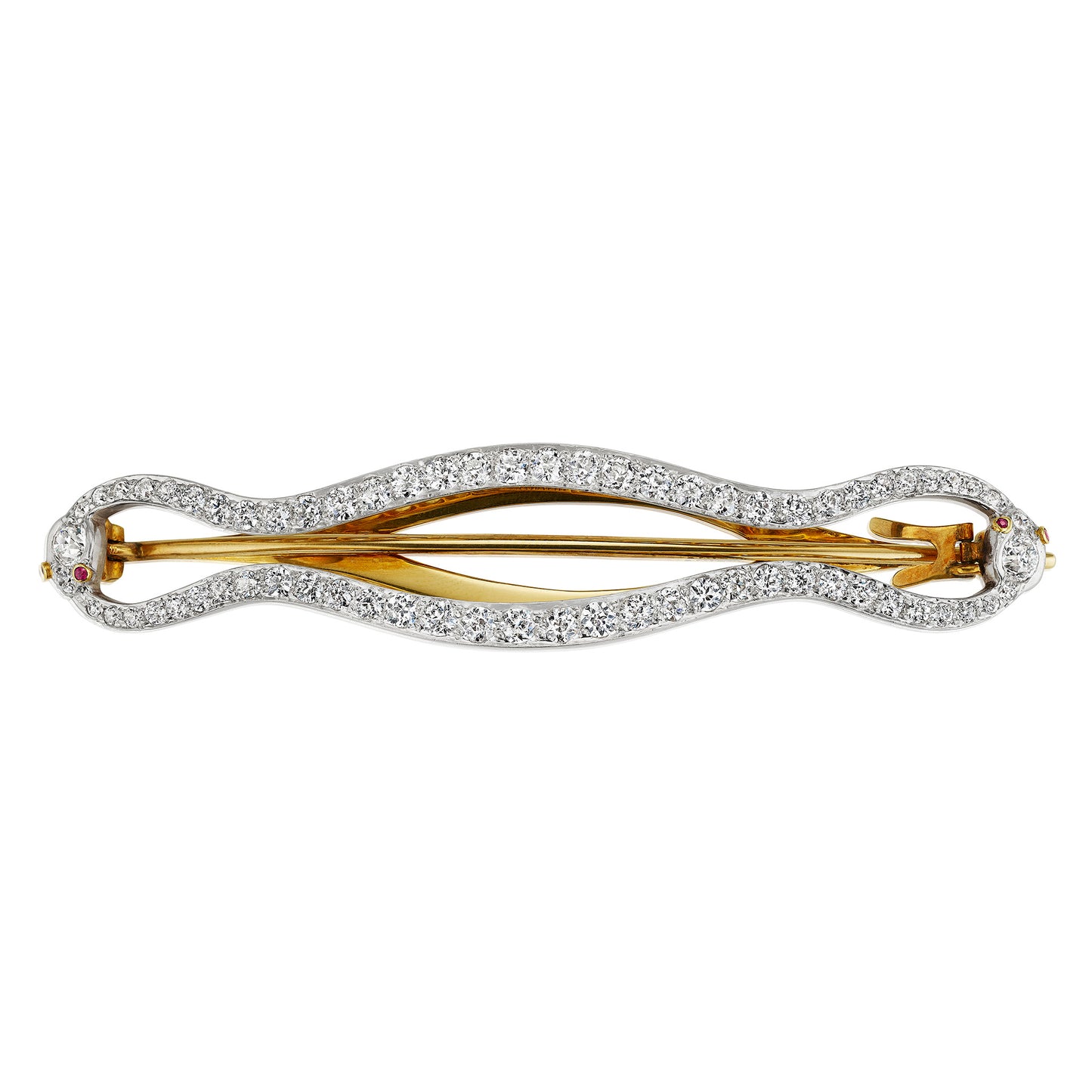 Macklowe Gallery Tiffany & Co. Edwardian Diamond Snake Barrette