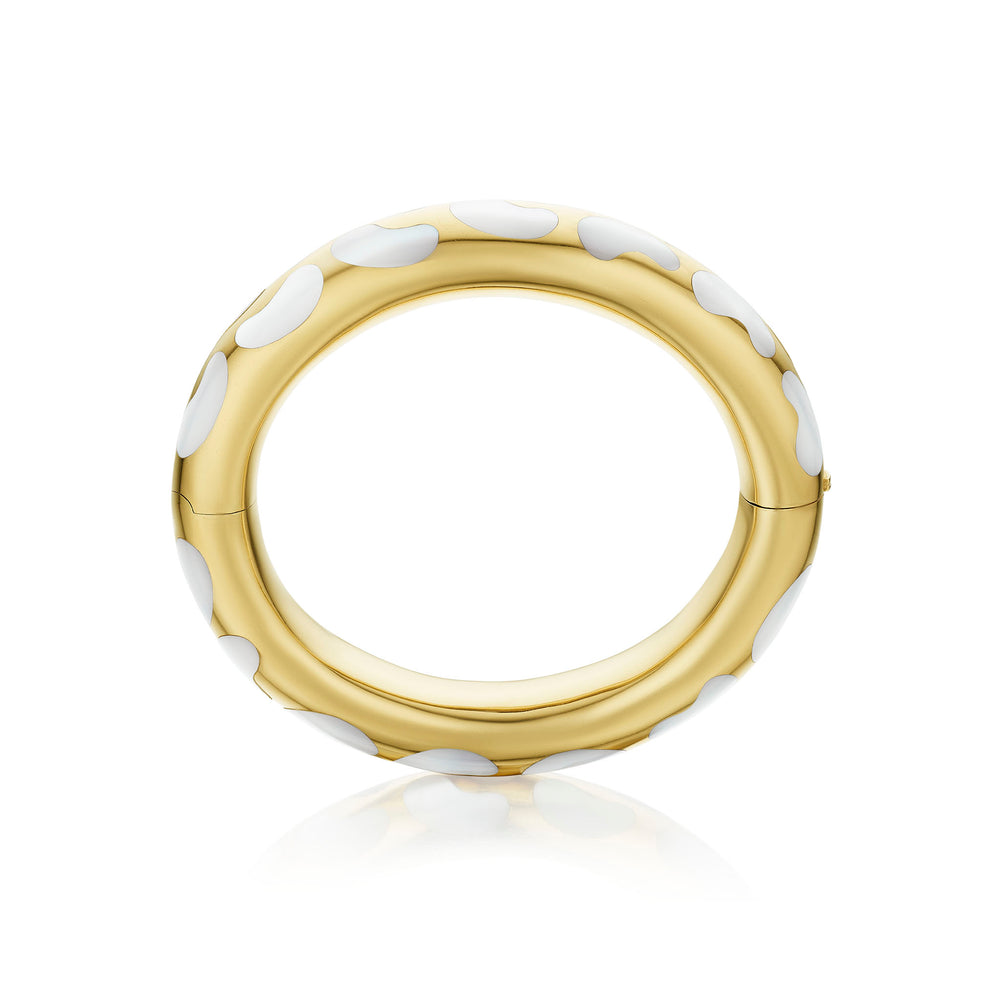 
                      
                        Macklowe Gallery Angela Cummings Tiffany & Co. Mother-of-Pearl and 18K Gold Bangle Bracelet
                      
                    