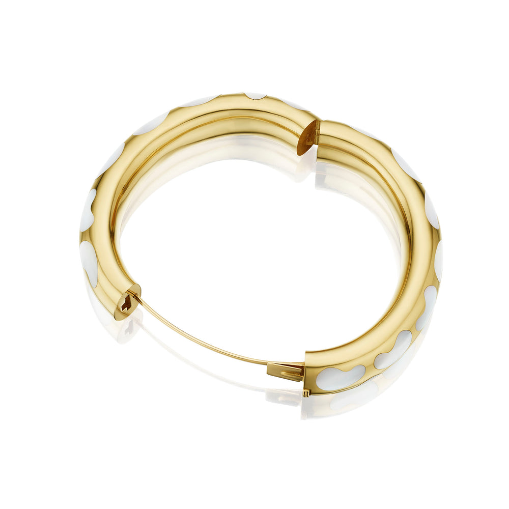 
                      
                        Macklowe Gallery Angela Cummings Tiffany & Co. Mother-of-Pearl and 18K Gold Bangle Bracelet
                      
                    
