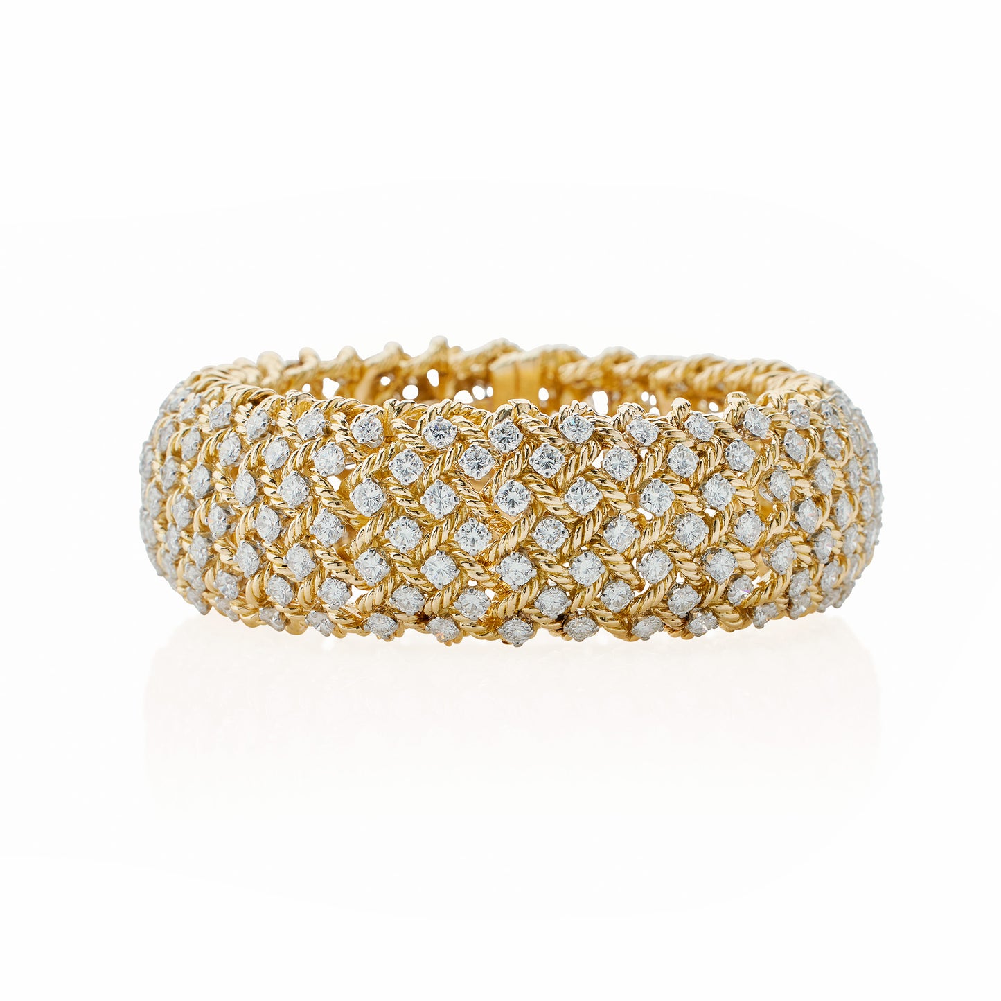 Macklowe Gallery Boucheron Paris 18K Gold and Diamond Bracelet, Verger Frères