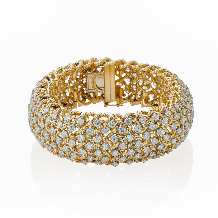 Macklowe Gallery Boucheron Paris 18K Gold and Diamond Bracelet, Verger Frères