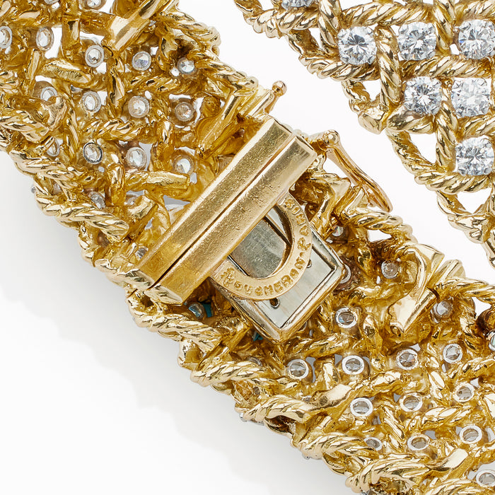 Macklowe Gallery Boucheron Paris 18K Gold and Diamond Bracelet, Verger Frères