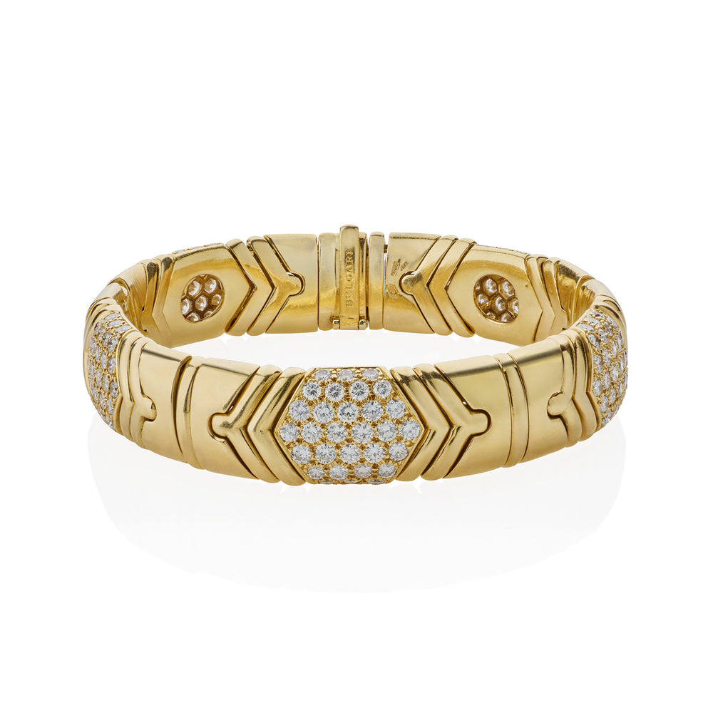 
                      
                        Macklowe Gallery Bulgari 18K Gold and Diamond "Parentesi" Bracelet
                      
                    