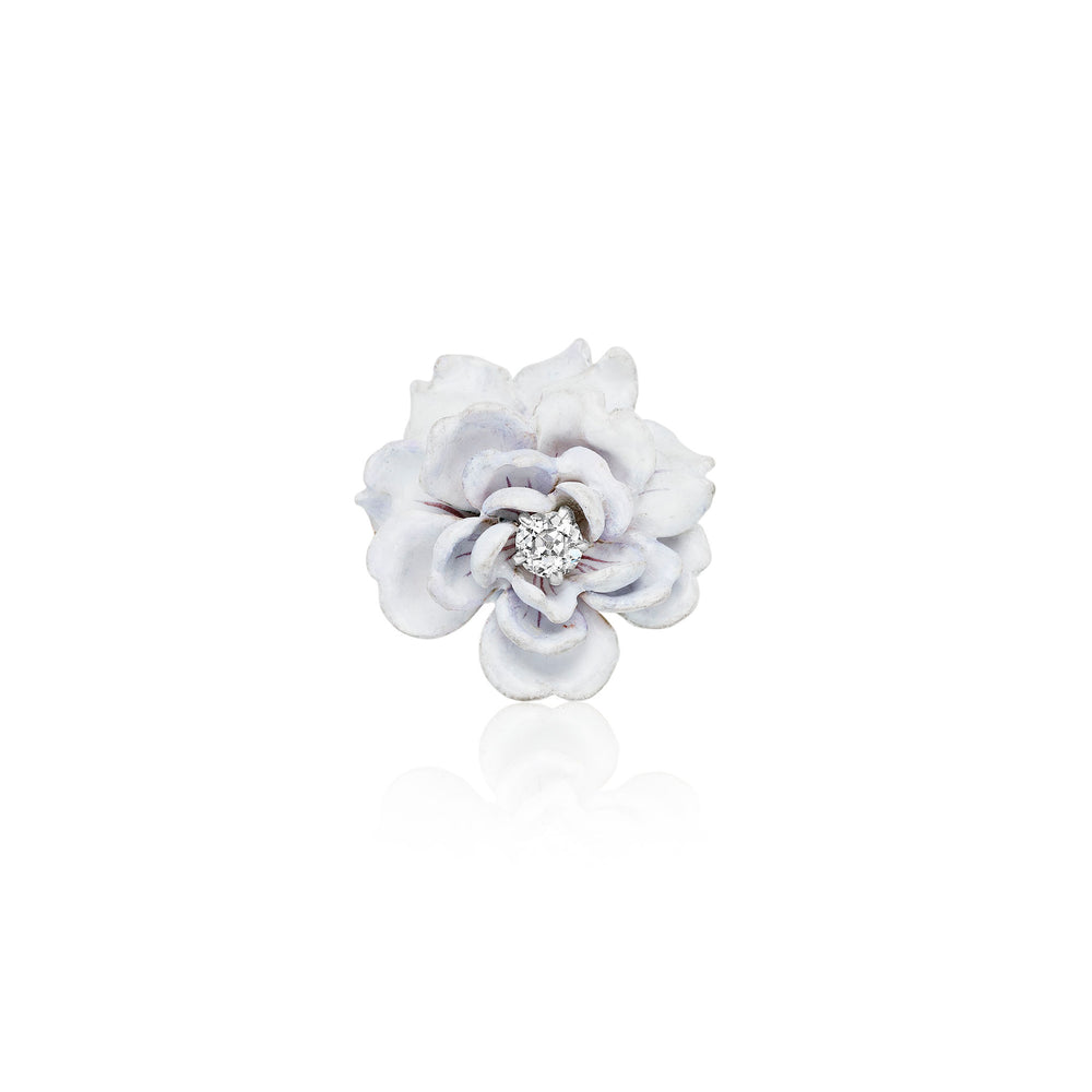 Macklowe Gallery Antique Tiffany & Co. Enamel Flower Brooch