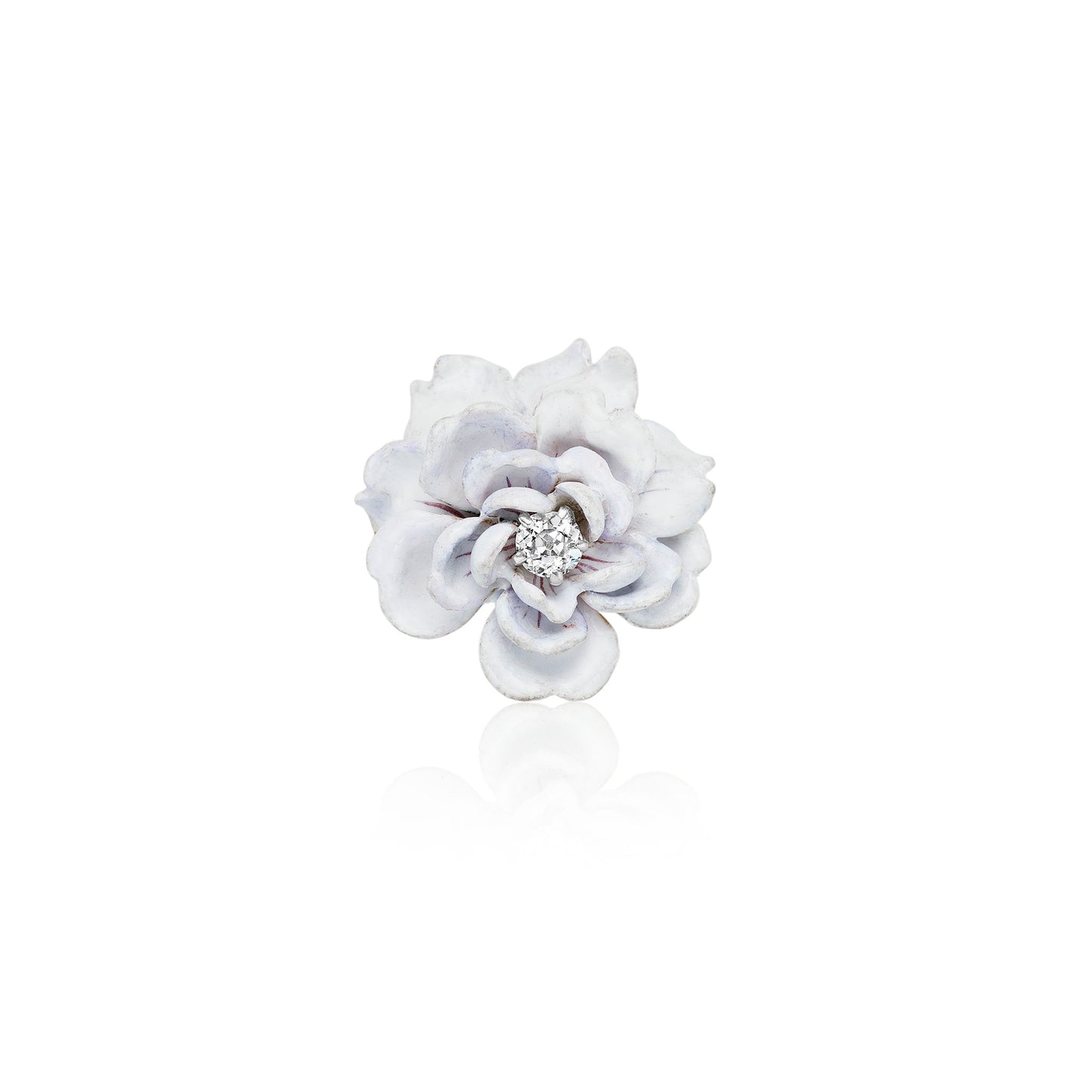 Macklowe Gallery Antique Tiffany & Co. Enamel Flower Brooch