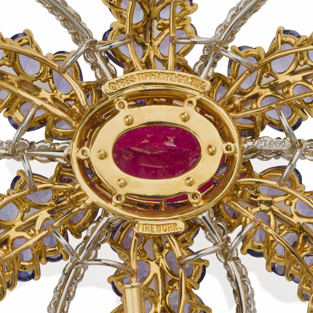 
                      
                        Macklowe Gallery Tiffany & Co. Rubellite and Tanzanite "Fireworks" Brooch
                      
                    