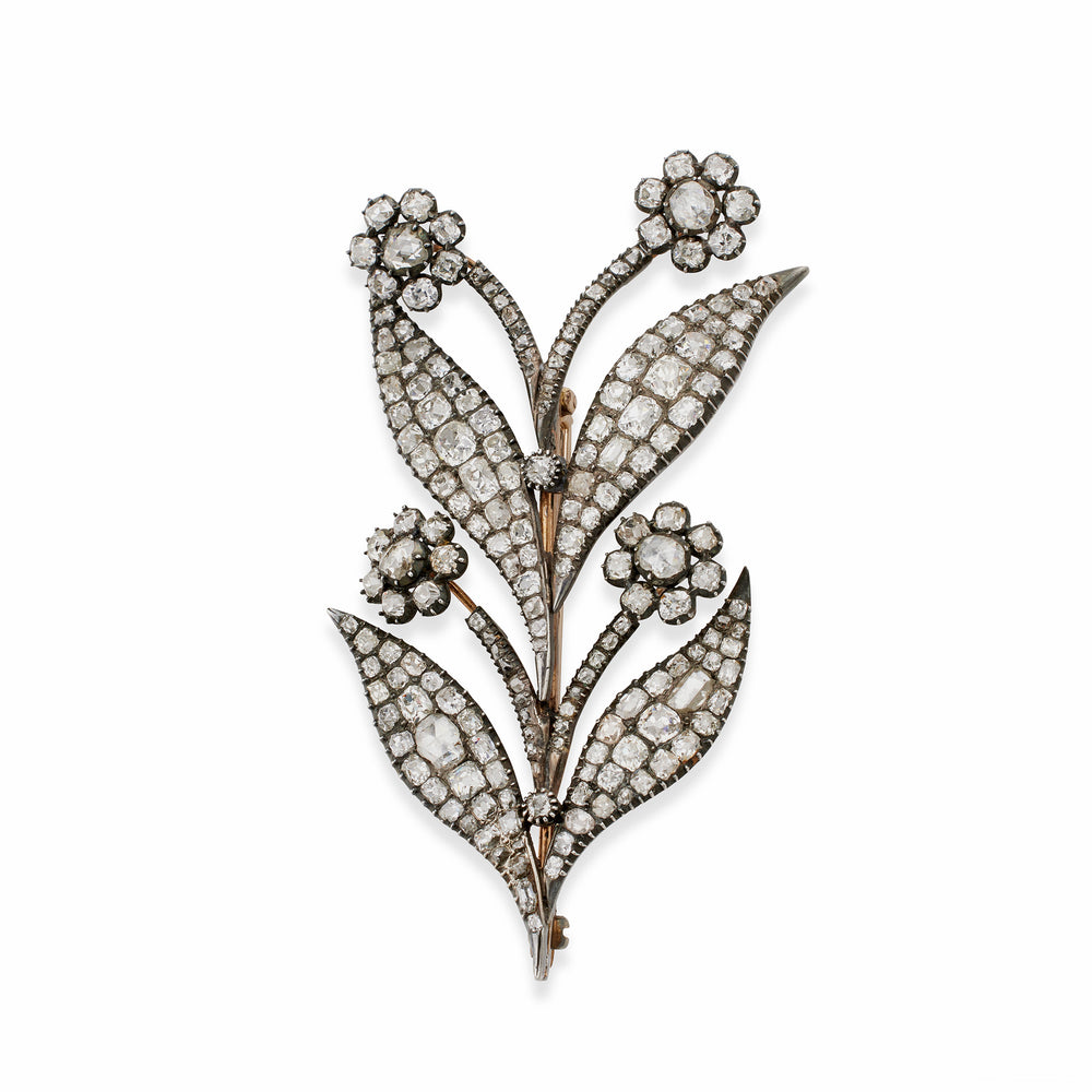 
                      
                        Macklowe Gallery Antique Diamond Flower Brooch
                      
                    