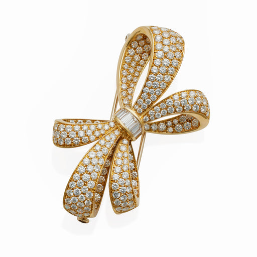 Macklowe Gallery Tiffany & Co. Diamond Bow Brooch