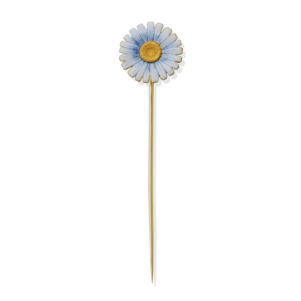 Macklowe Gallery Tiffany & Co. Antique Enamel Daisy Stick Pin