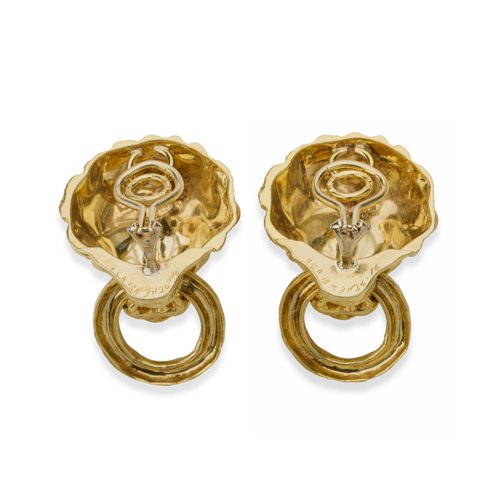 Macklowe Gallery Van Cleef & Arpels Lion Door Knocker Earrings