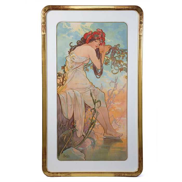 Macklowe Gallery Alphonse Mucha "Les Saisons (The Seasons)"Set of Four Lithographs  