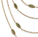 Macklowe Gallery French Art Nouveau 18K Gold and Plique-à-jour Enamel Longchain Necklace