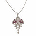 Macklowe Gallery Edwardian Diamond and Plique-à-jour Enamel Pendant Necklace