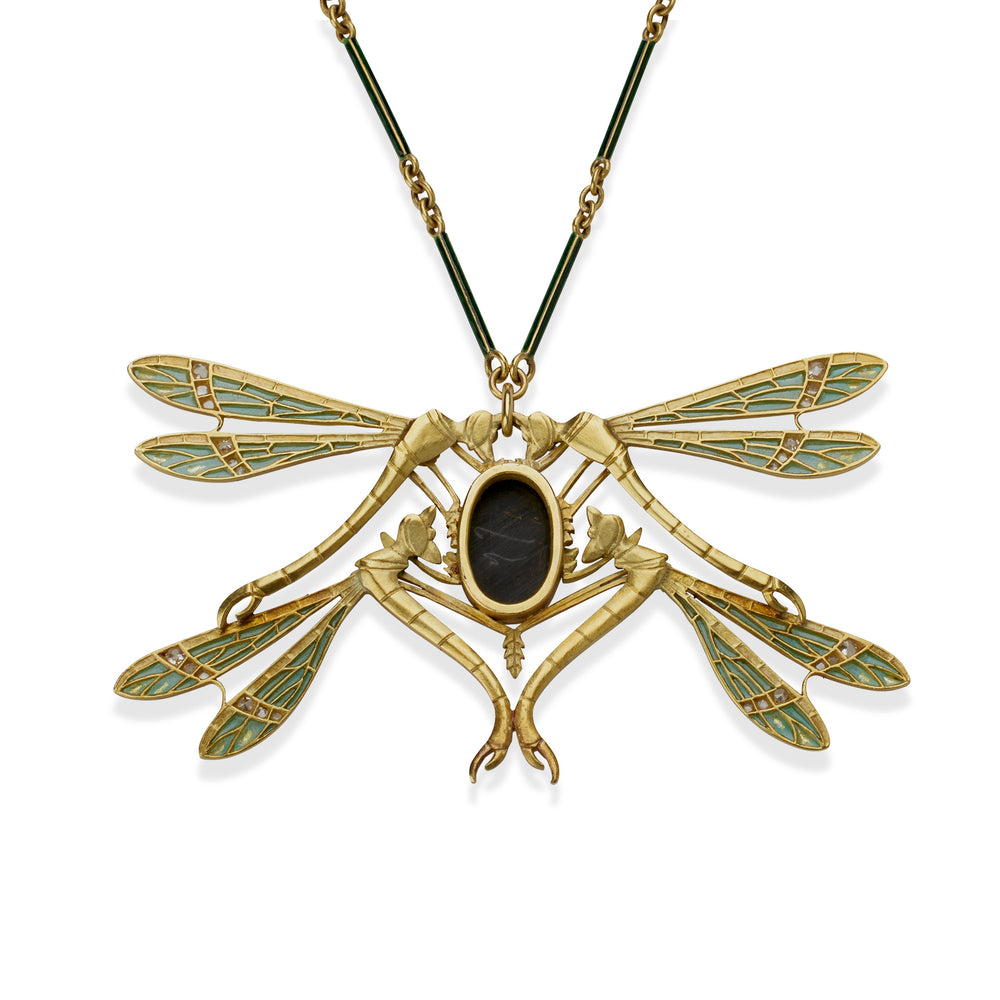 
                      
                        Macklowe Gallery René Lalique Four Dragonfly Pendant Necklace
                      
                    