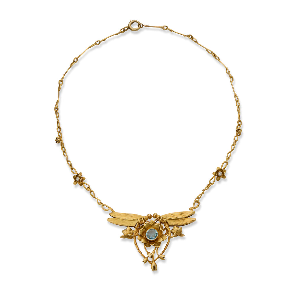 Macklowe Gallery Édouard-Aimé Arnould Art Nouveau Dragonfly Necklace