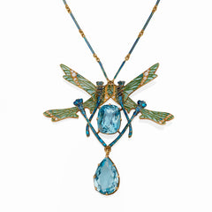 René Lalique "Four Dragonflies" Pendant Necklace