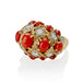 Macklowe Gallery André Vassort Paris Coral and Diamond Bombé Ring