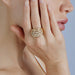 Macklowe Gallery Cartier Paris 18K Gold and Diamond "Maillon Panthère" Bombé Ring