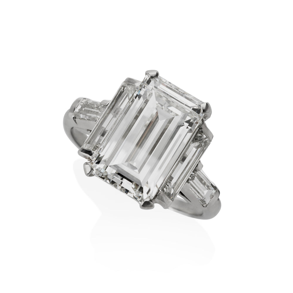 Macklowe Gallery Emerald-cut Diamond Solitaire Ring