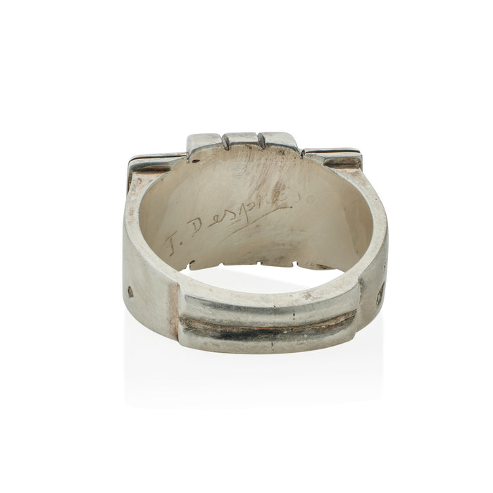 Macklowe Gallery Jean Després Modernist Silver Ring