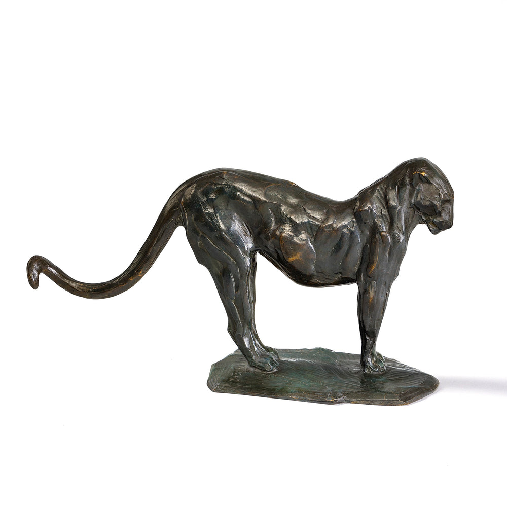 Macklowe Gallery Rembrandt Bugatti "Panthère au repos" Bronze Sculpture