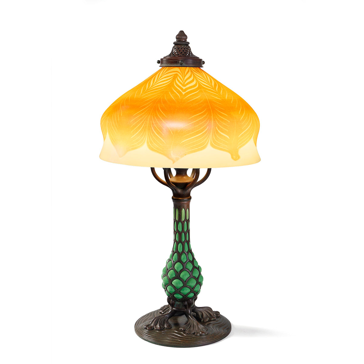 Macklowe Gallery Tiffany Studios New York Favrile Glass Lamp
