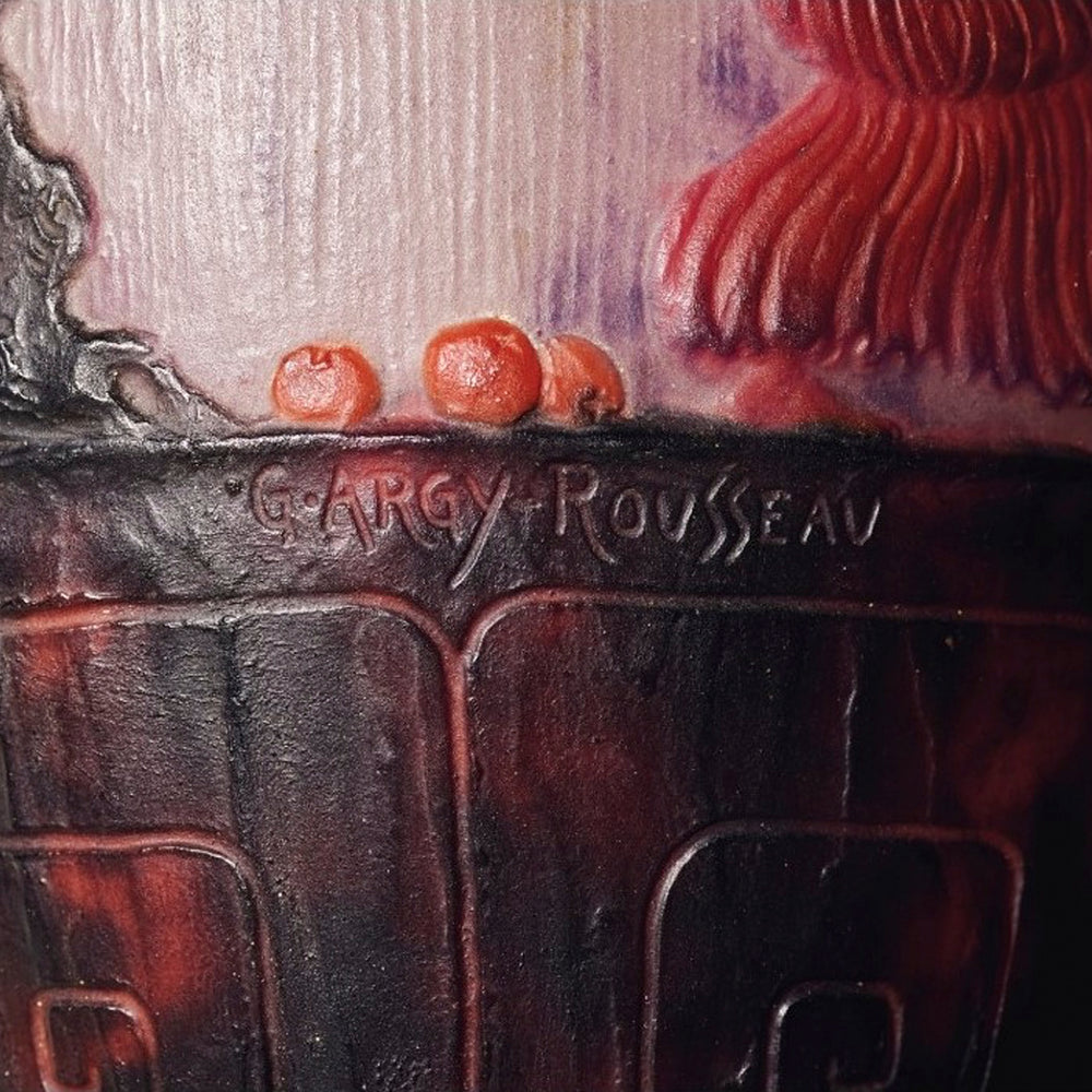 
                      
                        Macklowe Gallery Gabriel Argy-Rousseau "Le Jardin des Hespérides" Pâte de Verre Glass Vase
                      
                    