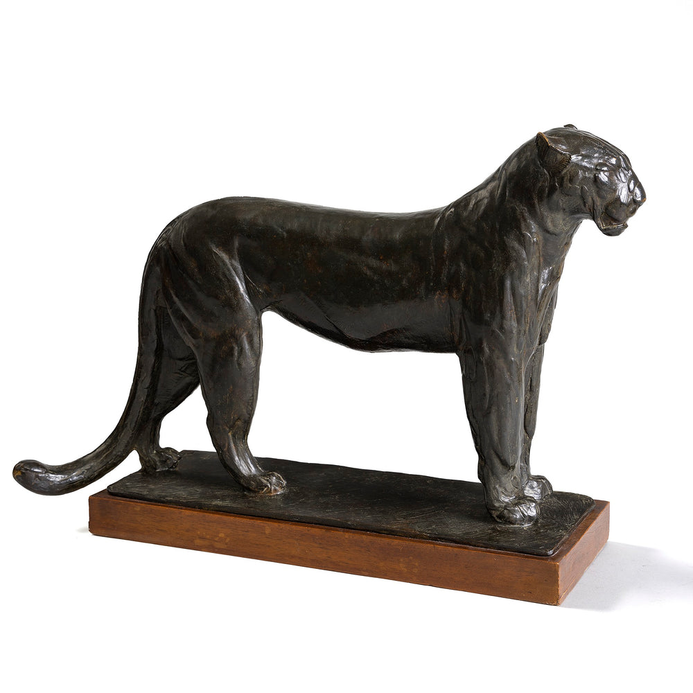 
                      
                        Macklowe Gallery Rembrandt Bugatti "Leopard in repose (Léopard au repos)" Bronze Sculpture
                      
                    