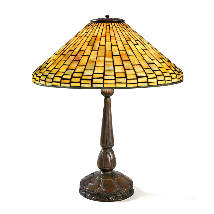 Macklowe Gallery Tiffany Studios New York "Plain Squares" Table Lamp