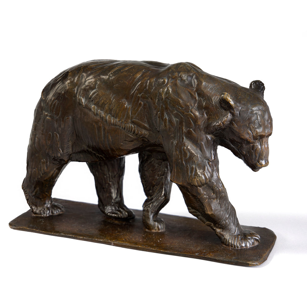 Macklowe Gallery Rembrandt Bugatti "Ours Brun Marchant, La Patte Droite en Avant" Bronze Sculpture