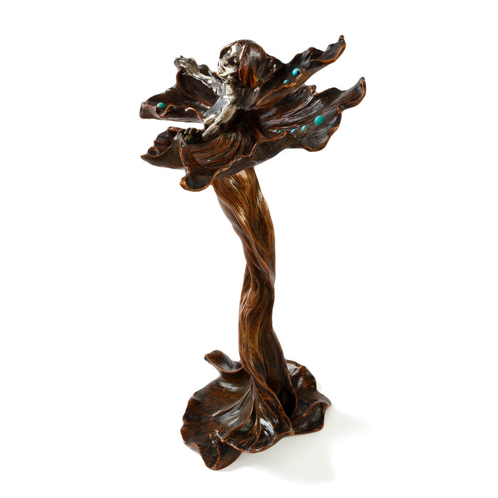 Macklowe Gallery Louis Chalon (Attributed) "Danse du papillon" Bronze Sculpture