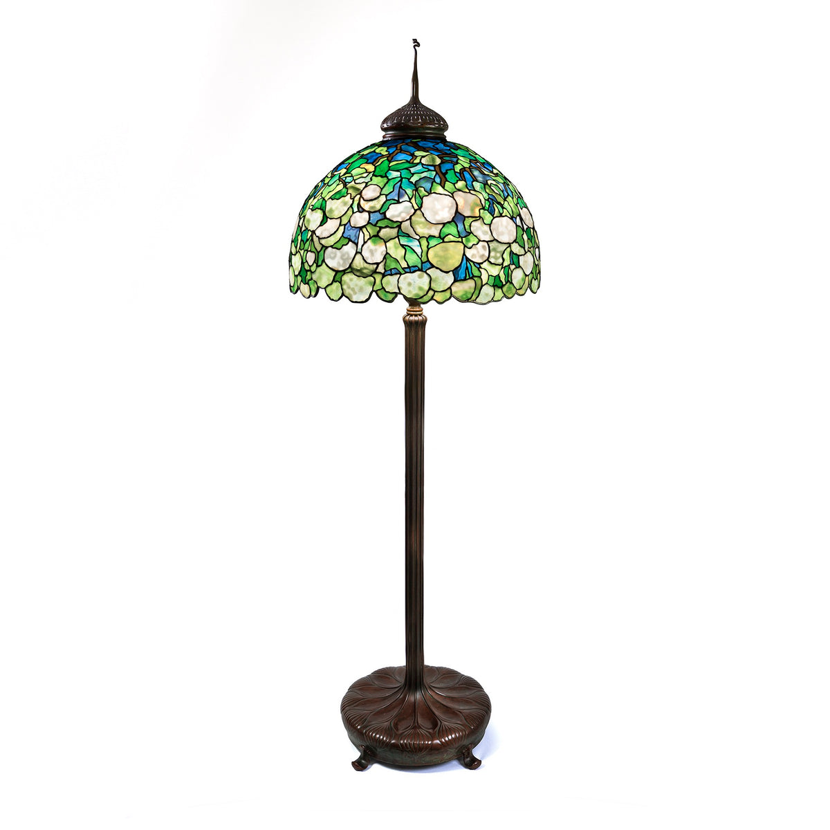 Macklowe Gallery Tiffany Studios New York "Snowball Hydrangea" Floor Lamp