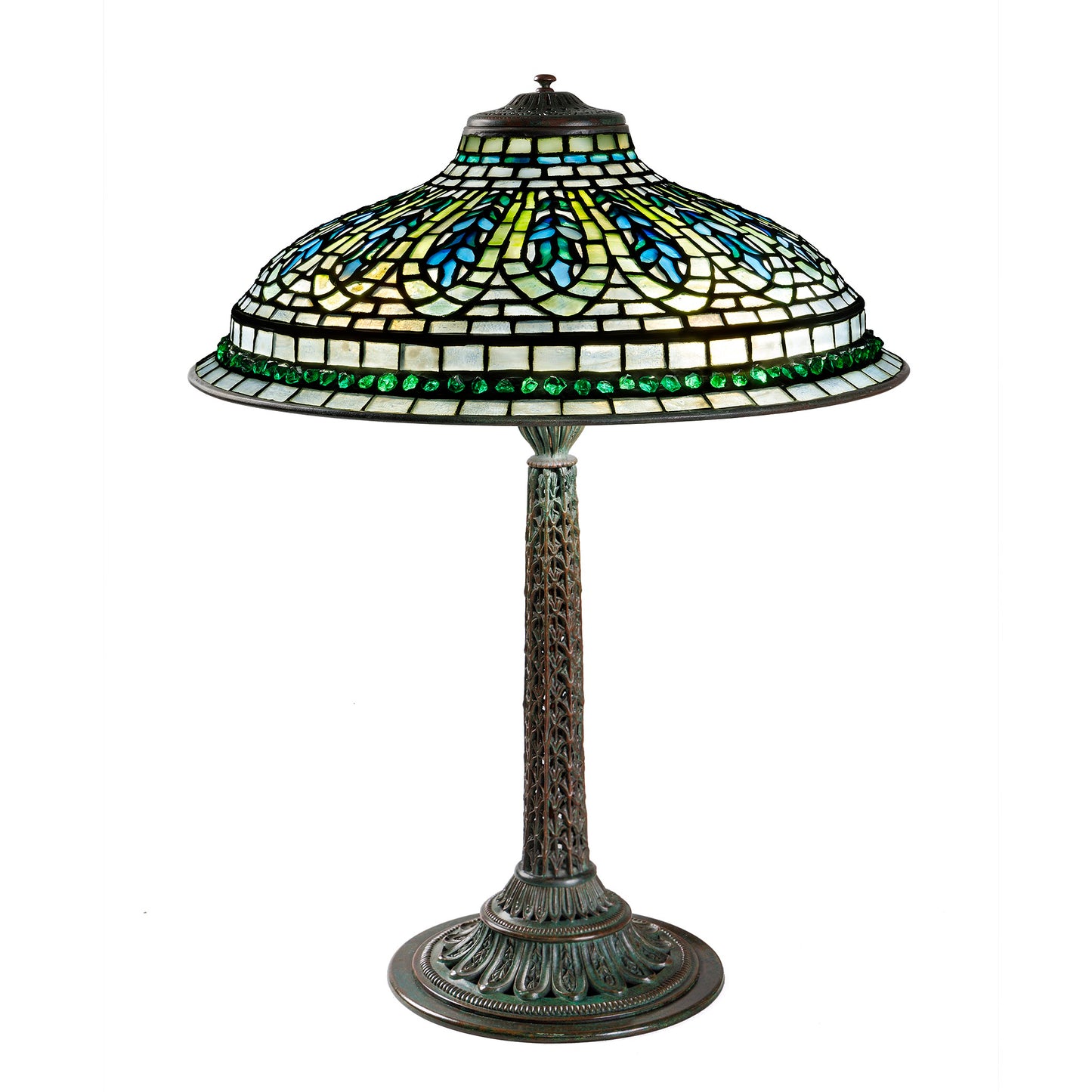 Macklowe Gallery Tiffany Studios New York "Gentian" Flared Table Lamp