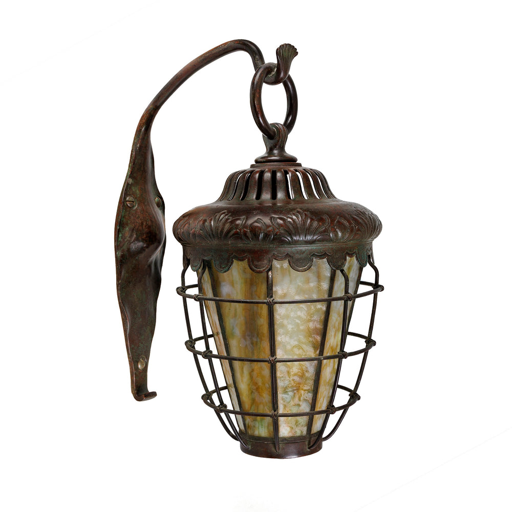 
                      
                        Macklowe Gallery Tiffany Studios New York Pair of "Caged Lantern" Sconces
                      
                    