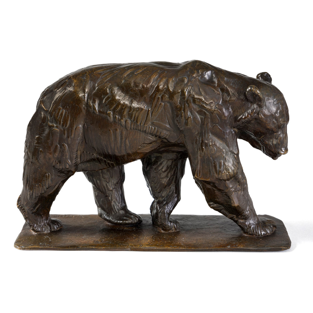 Macklowe Gallery Rembrandt Bugatti "Ours Brun Marchant, La Patte Droite en Avant" Bronze Sculpture