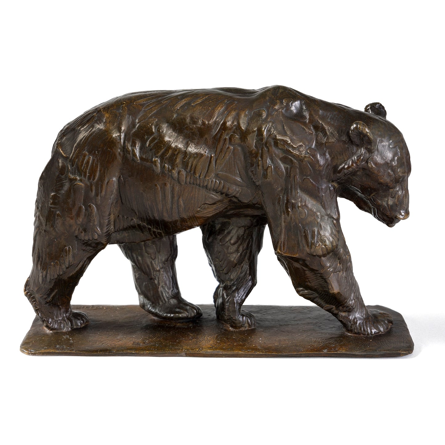 Macklowe Gallery Rembrandt Bugatti "Ours Brun Marchant, La Patte Droite en Avant" Bronze Sculpture