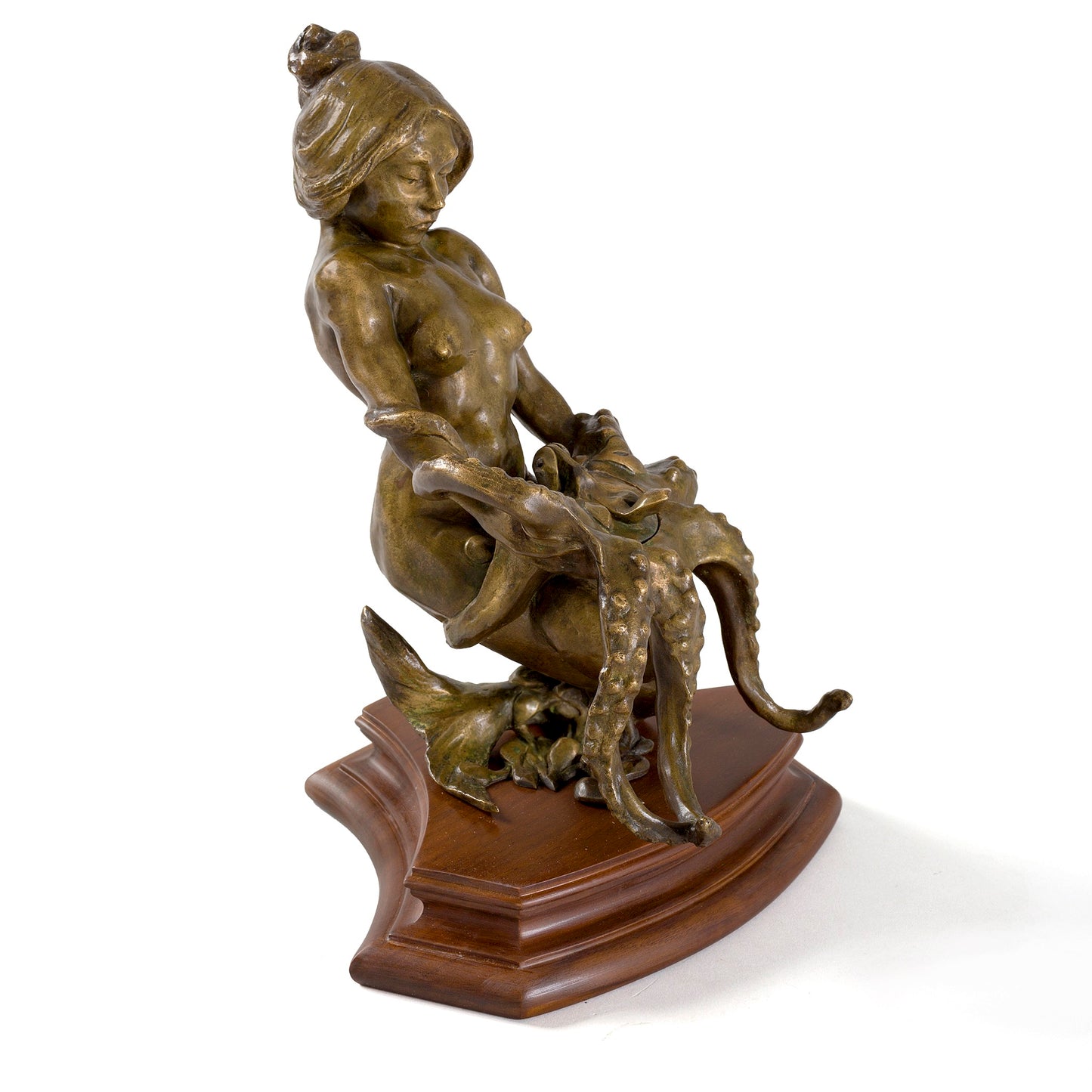 Macklowe Gallery Rupert Carabin "Sirène et le Pieuvre" Bronze Inkwell 
