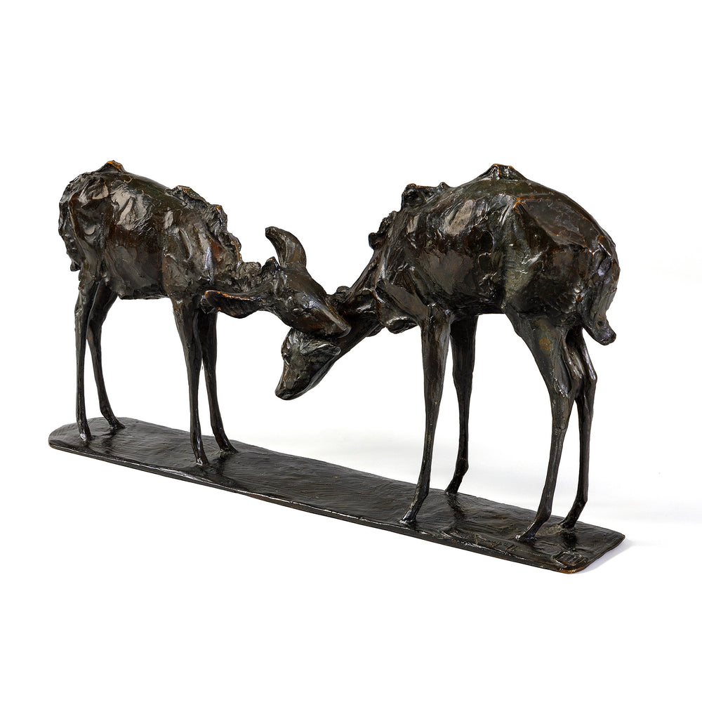 
                      
                        Macklowe Gallery Rembrandt Bugatti "Small Godou Antelopes, Two Friends (Petites antilopes goudou, deux amis)" Bronze Sculpture
                      
                    