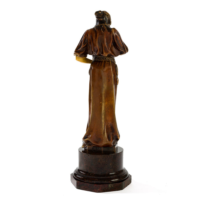 Macklowe Gallery Marius Mars-Vallet "Sarah Bernhardt as Princess Lointaine" Bronze Sculpture