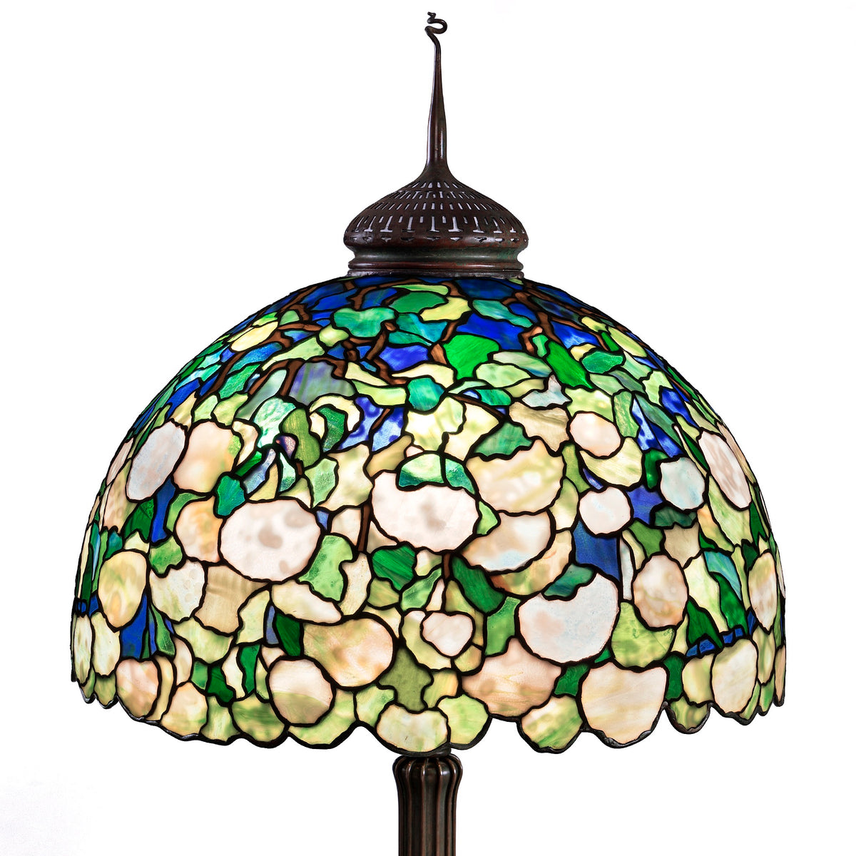 Macklowe Gallery Tiffany Studios New York "Snowball Hydrangea" Floor Lamp