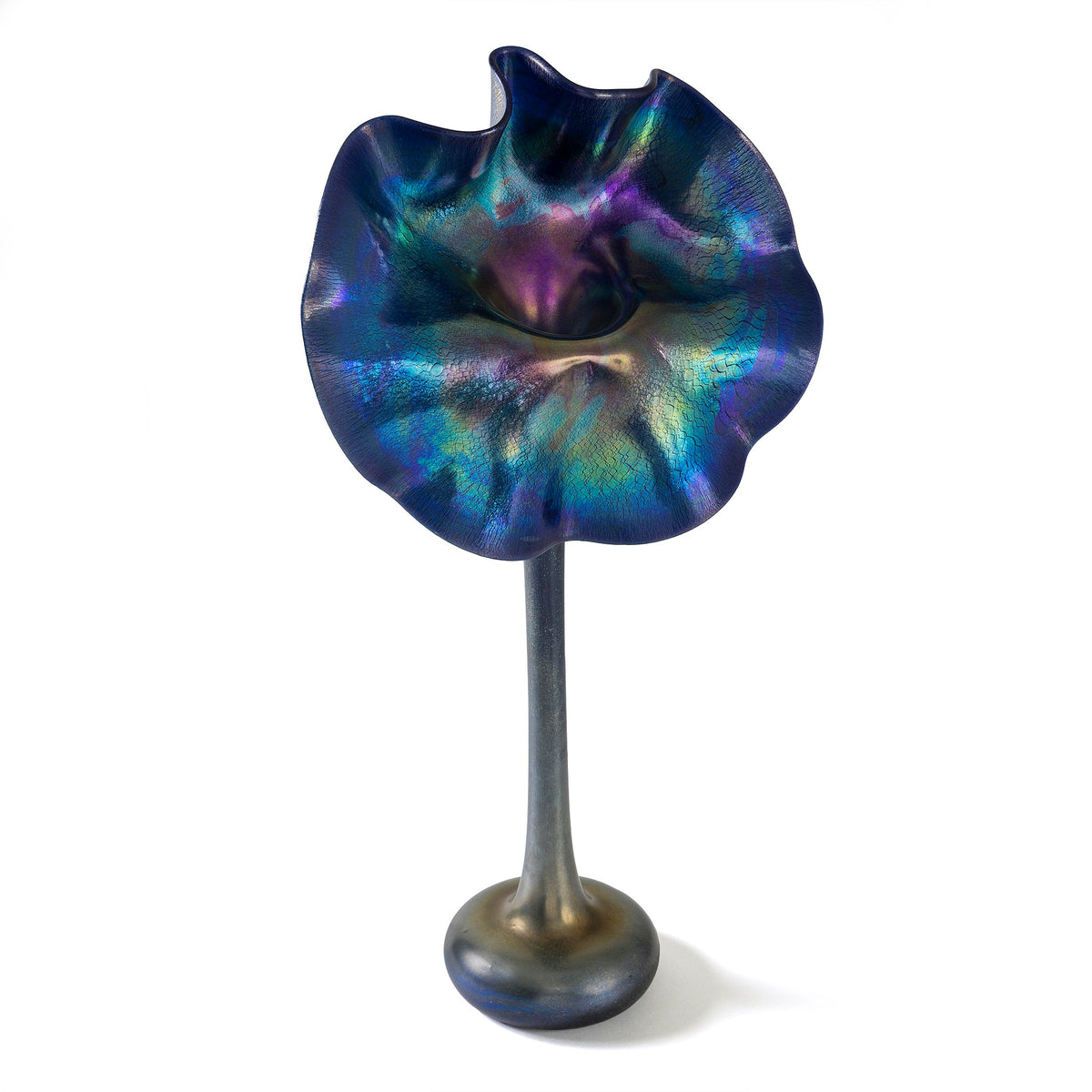 Macklowe Gallery Tiffany Studios New York "Pansy" Favrile Glass Vase 