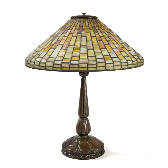 Macklowe Gallery Tiffany Studios New York "Plain Squares" Table Lamp