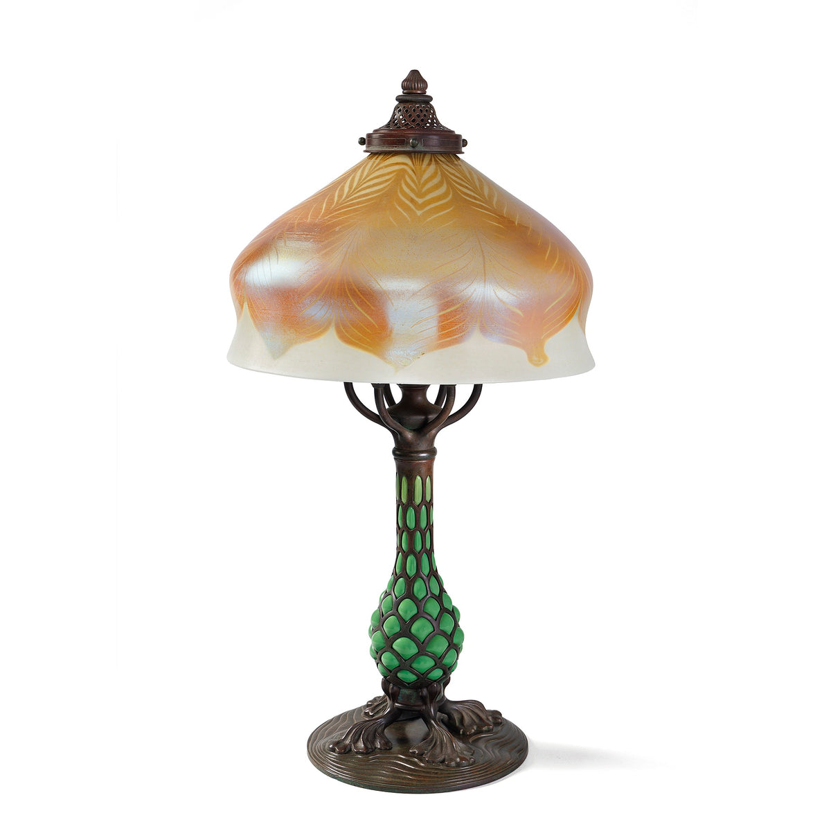 Macklowe Gallery Tiffany Studios New York Favrile Glass Lamp