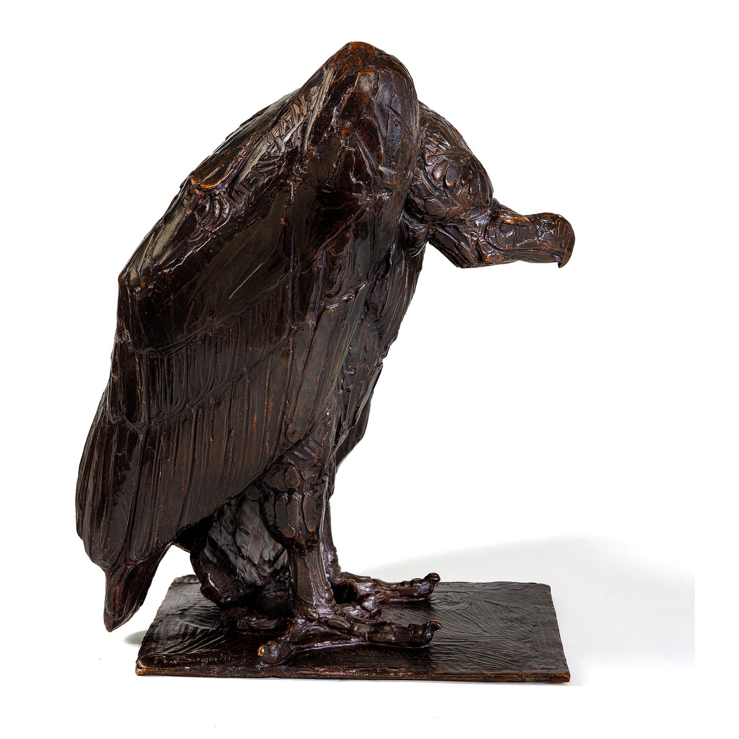 Macklowe Gallery Rembrandt Bugatti "Vulture, One Wing Spread (Vautour, une aile déployée)" Bronze Sculpture