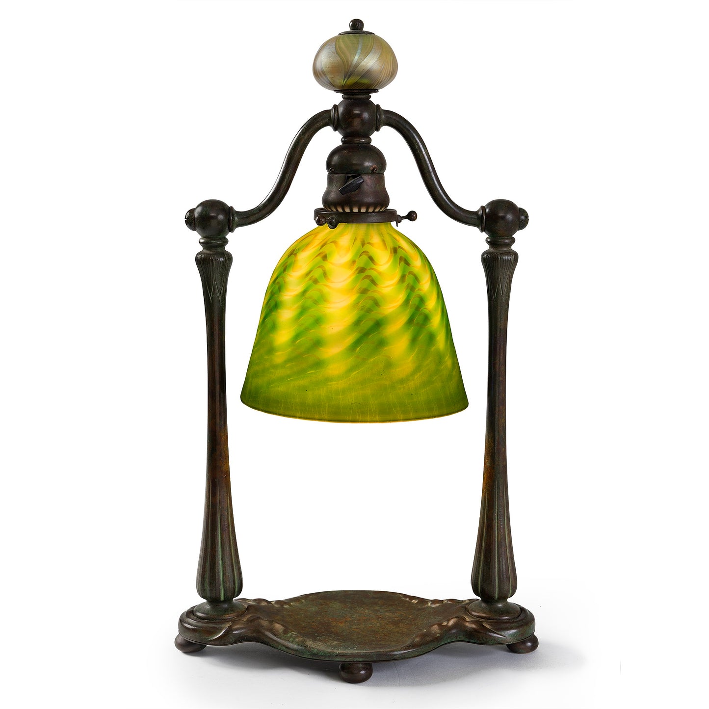 Macklowe Gallery Tiffany Studios New York "Damascene Lighthouse" Desk Lamp