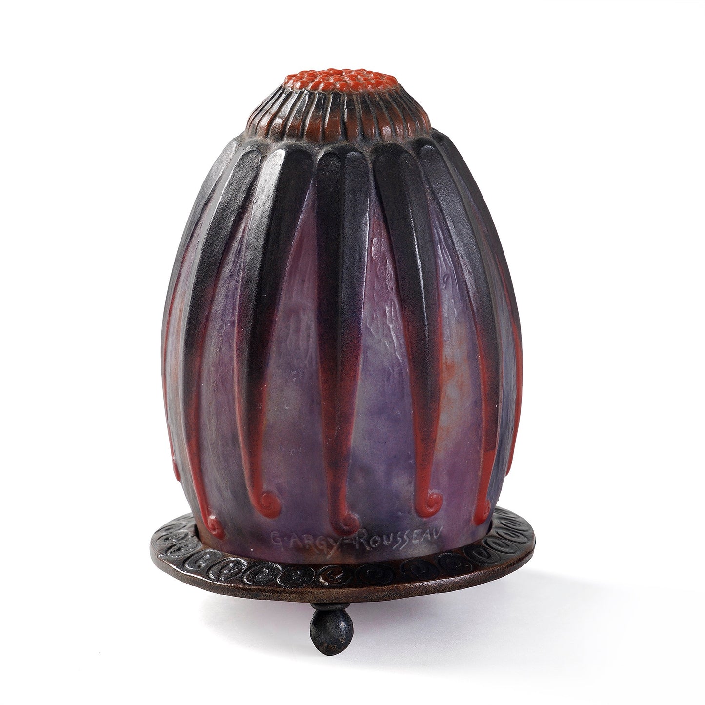 Macklowe Gallery Gabriel Argy-Rouseau Pâte de Verre "Pétales Tombants" Night Light